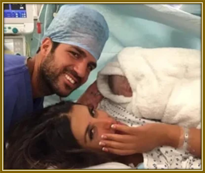 Fàbregas moments after witnessing the birth of his daughter, a proud and emotional father embracing a new chapter in life.