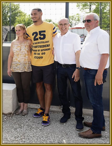 Maxence Lacroix's parents- his mother, Corrine and Mr Lacroix. 